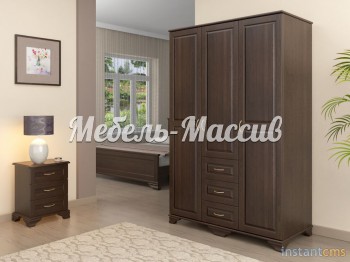 Шкаф Лиана 11 из массива дерева Ш-120см,В-190см,Г-60см