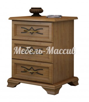 Тумба Лира 3 ящика с рисунком из массива Ш-45см,В-58см,Г-30см