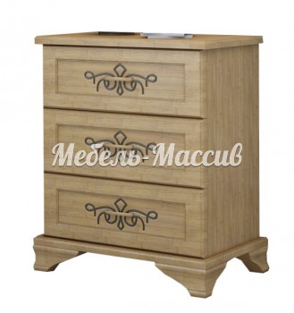 Тумба Муза 3 ящика из массива Ш-45см,В-58см,Г-30см