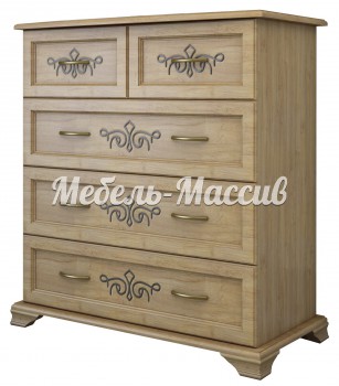 Комод Муза 5 ящиков из массива Ш-90см, В-100см,Г-45см