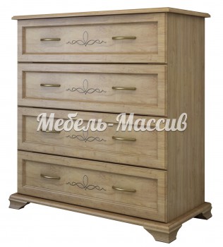 Комод Соната 4 ящика из массива Ш-90см, В-100см,Г-45см