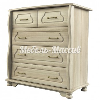Комод Грация 5 ящиков из массива Ш-90см, В-95см,Г-45см