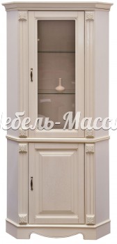 Шкаф - Сервант угловой Венето 211 из массива дерева Ш-80*80 см,В-200см,Г-45см