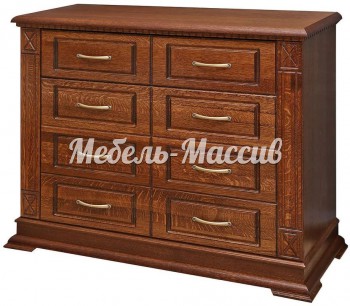 Комод Верди - 400.8 (8 ящиков) из массива Ш-120см,В-100см,Г-45см