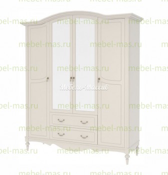 Шкаф Амелия 4х створчатый с ящиками и зеркалом Ш-180см,В-230см,Г-63см