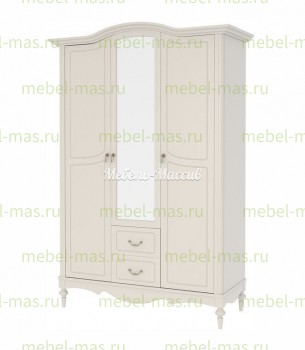 Шкаф Амелия 3х створчатый с зеркалом и ящиками Ш-156см,В-230см,Г-63см