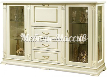 Шкаф Сервант Верди 315.1 из массива Ш-150см,В-120см,Г-45см