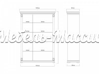 Книжный шкаф Верди - 326.1 из массива Ш-150см,В-220см,Г-45см