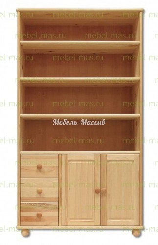 Книжный шкаф Витязь модель№5 из массива Ш-100см,В-190см,Г-40см