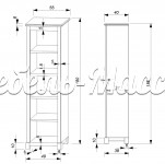 Шкаф Рауна 610 из массива Ш-55см,В-180см,Г-40см